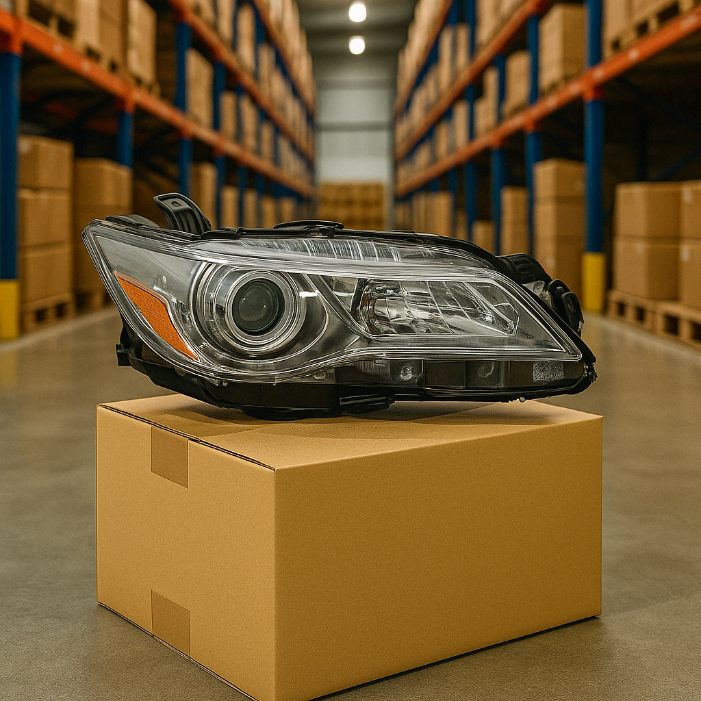2015-2017 Toyota Camry head lamp passenger side halogen chrome LE/XLE RH  On Box View - halogen - High-Quality - TO2503222