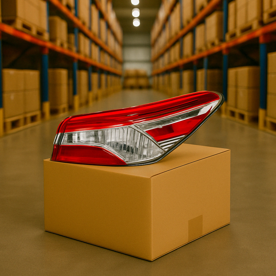 2018-2020 Toyota Camry Outer Tail Lamp chrome led XLE passenger side RH  On Box View - Standard - High-Quality - TO2805136