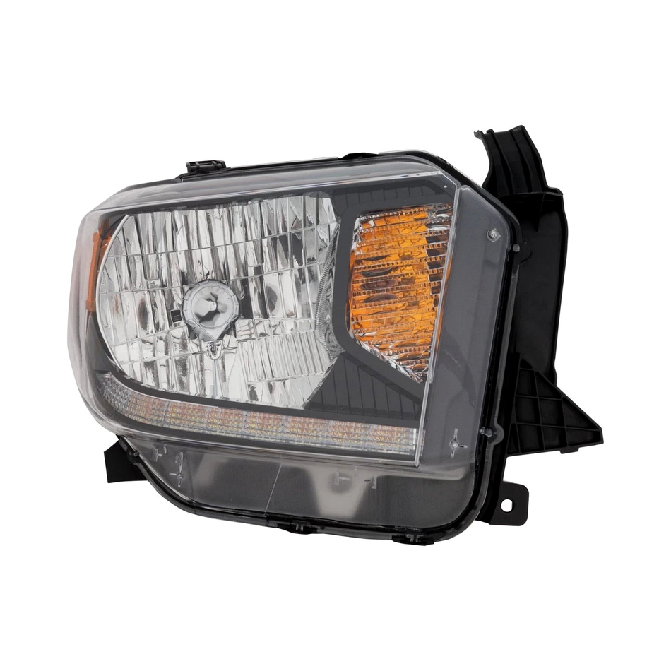 2018-2020 Toyota Tundra headlight with led drl with blk passenger side RH 45-Degree View - LED - High-Quality - TO2503260