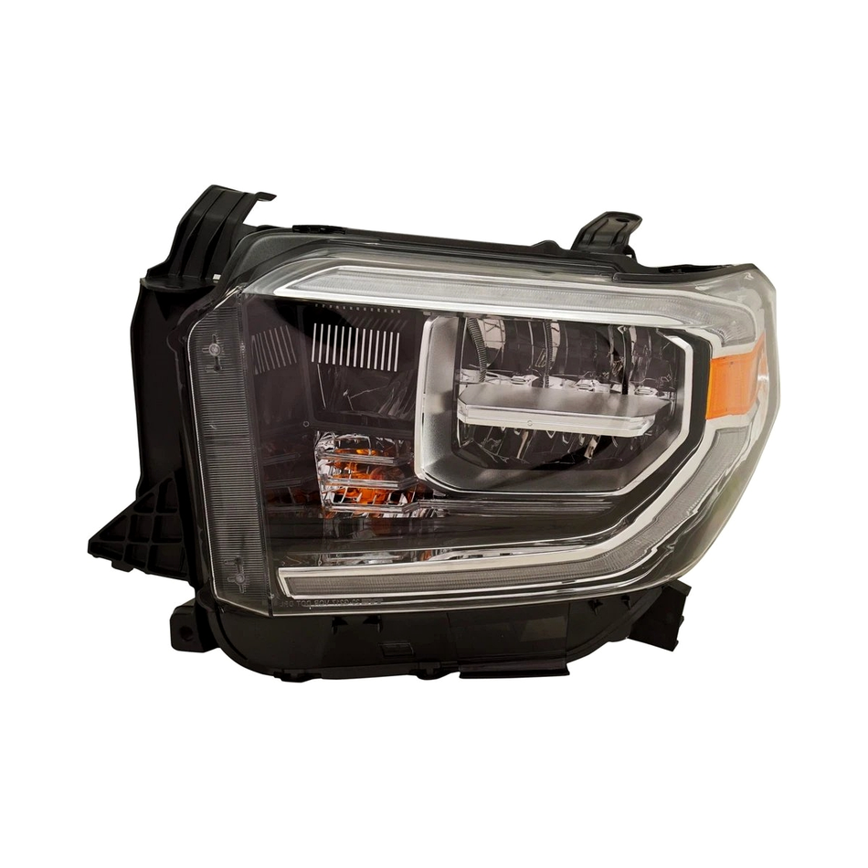 2018-2021 Toyota Tundra headlight with led drl with smoked chrome accent driver side LH Front View - Standard - High-Quality - TO2502263