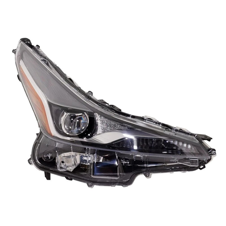 2019-2022 Toyota Prius headlamp unit passenger side led without 20th edition without adaptive headlamps without fog lamps RH Front View - LED - High-Quality - TO2503280