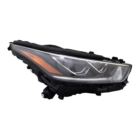 2020-2021 Toyota Highlander headlamp passenger side L|LE|XLE|hybrid LE|hybrid XLE passenger side blk RH 45-Degree View - Standard - High-Quality - TO2503302