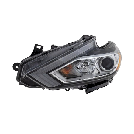 2016-2018 Nissan Altima Sedan head lamp halogen chrome driver side LH Right Side View - halogen - High-Quality - NI2502247