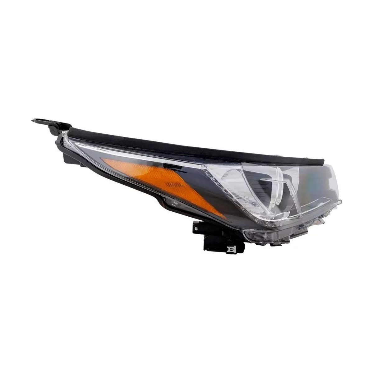 2017-2019 Toyota Highlander headlamp passenger side with led DRL with black accent RH Right Side View - Standard - High-Quality - TO2503253