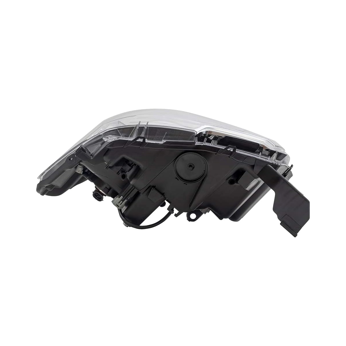 2017-2019 Toyota Tacoma headlamp assembly driver side halogen with led drl with halogen black bezel LH Bottom View - Standard - High-Quality - TO2502254