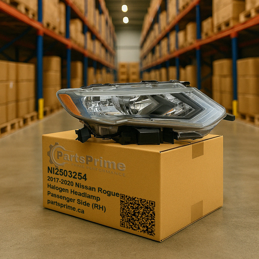 2017-2020-Nissan-Rogue-head-lamp-halogen-passenger-side-RH-On-Box-View-Standard-High-Quality-NI2503254
