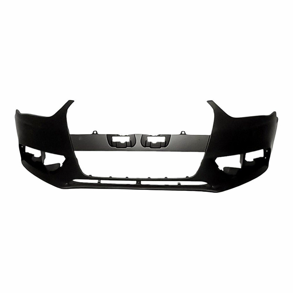 2013-2016 Audi A4 Bumper Front Without S-Line Pkg With H/L Washer Without Sensor Primed Black_AU1000189