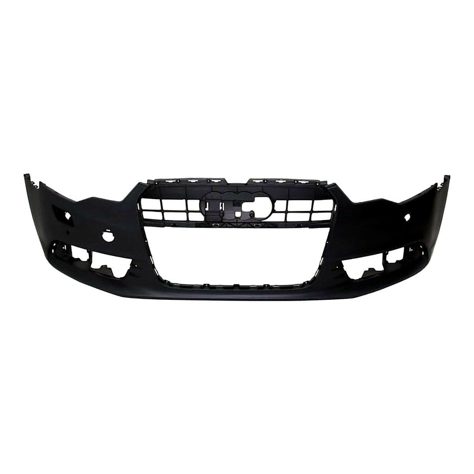 2012-2015 Audi A6 Bumper Front With Sensor/Wash Hole Without S-Line Pkg Primed_AU1000208