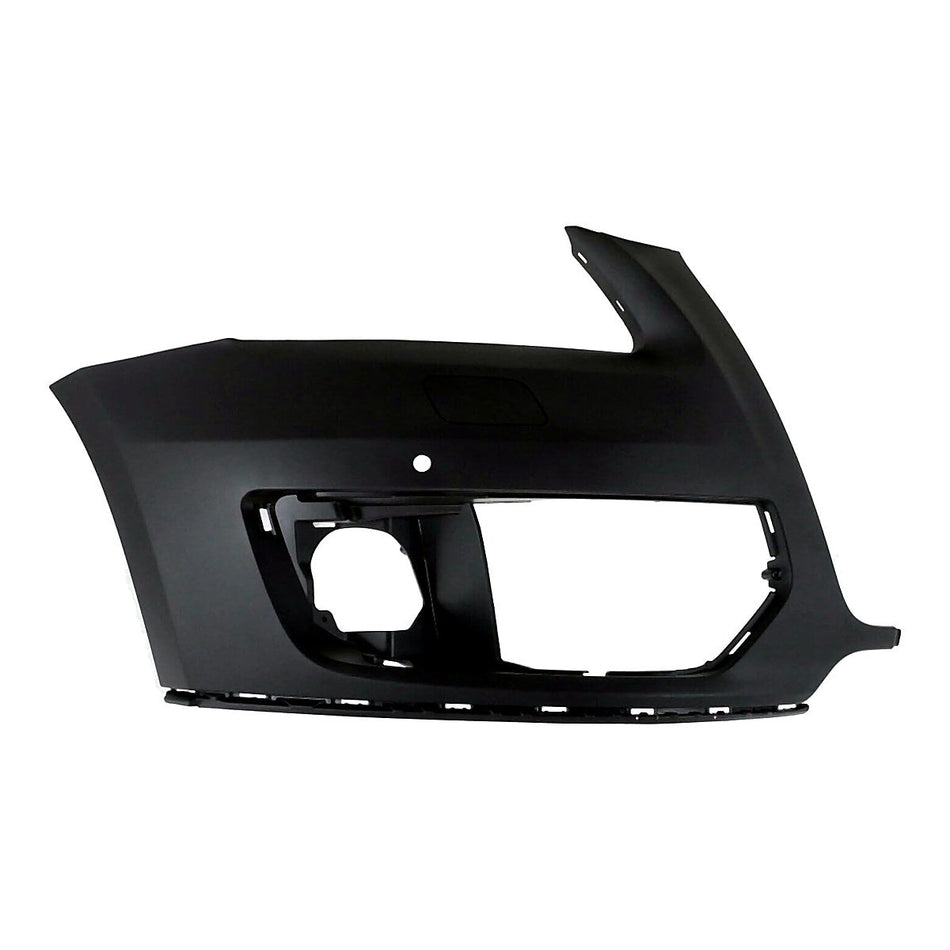 2009-2012 Audi Q5 Bumper Front Passenger Side With Sensor Hole Primed-Black Without S-Line Pkg_AU1017101