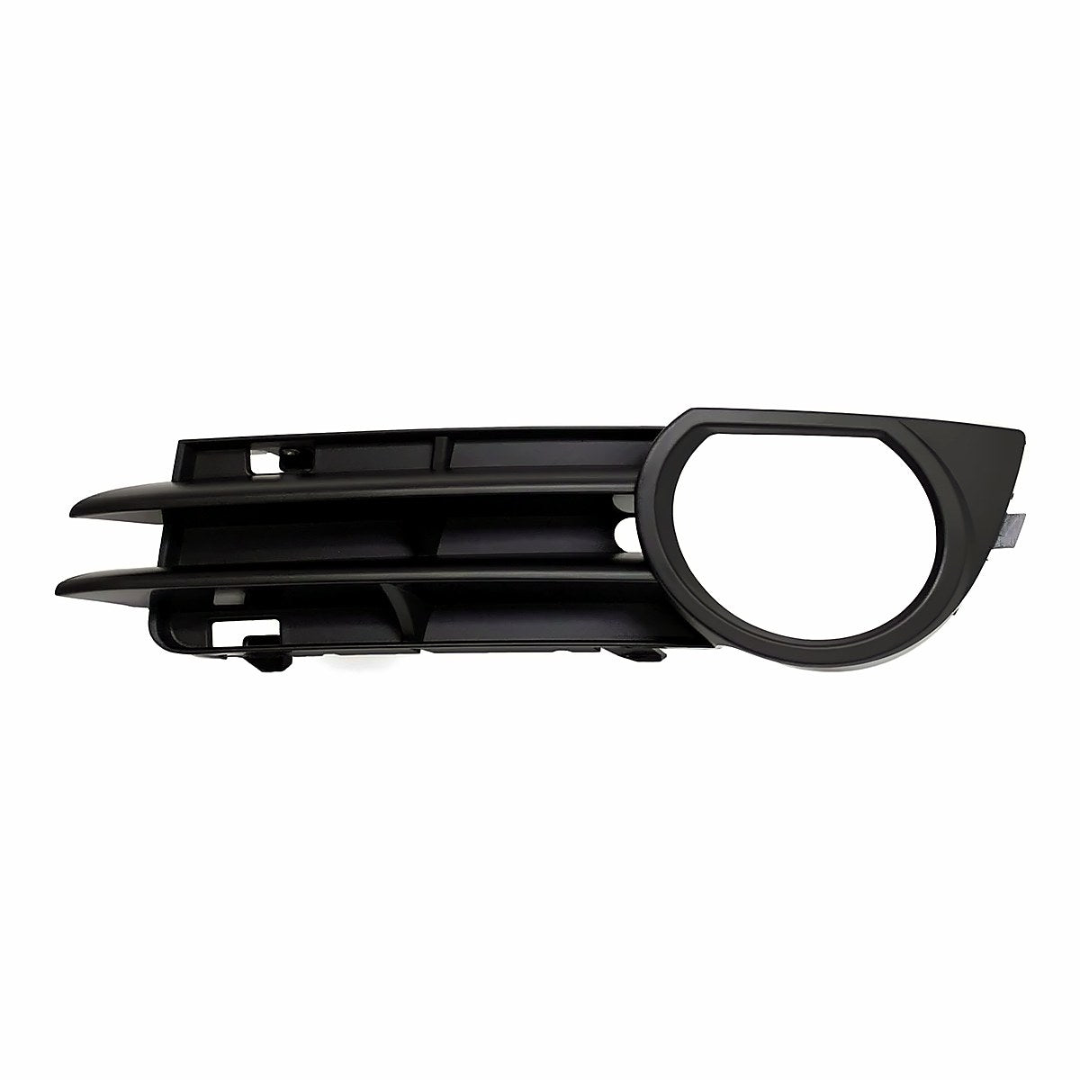 2006-2008 Audi A3 Grille Lower Driver Side With Fog Light Hole Matte-Black Without Sport – Front View (AU1038103)