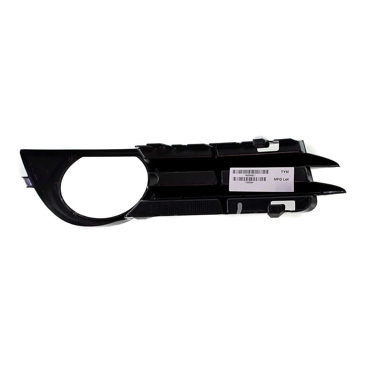 2006-2008 Audi A3 Grille Lower Driver Side With Fog Light Hole Matte-Black Without Sport – Back View (AU1038103)