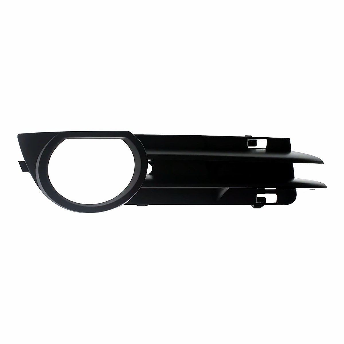 2006-2008 Audi A3 Grille Lower Passenger Side With Fog Lp Hole Matte-Black Without Sport – Front View (AU1039103)