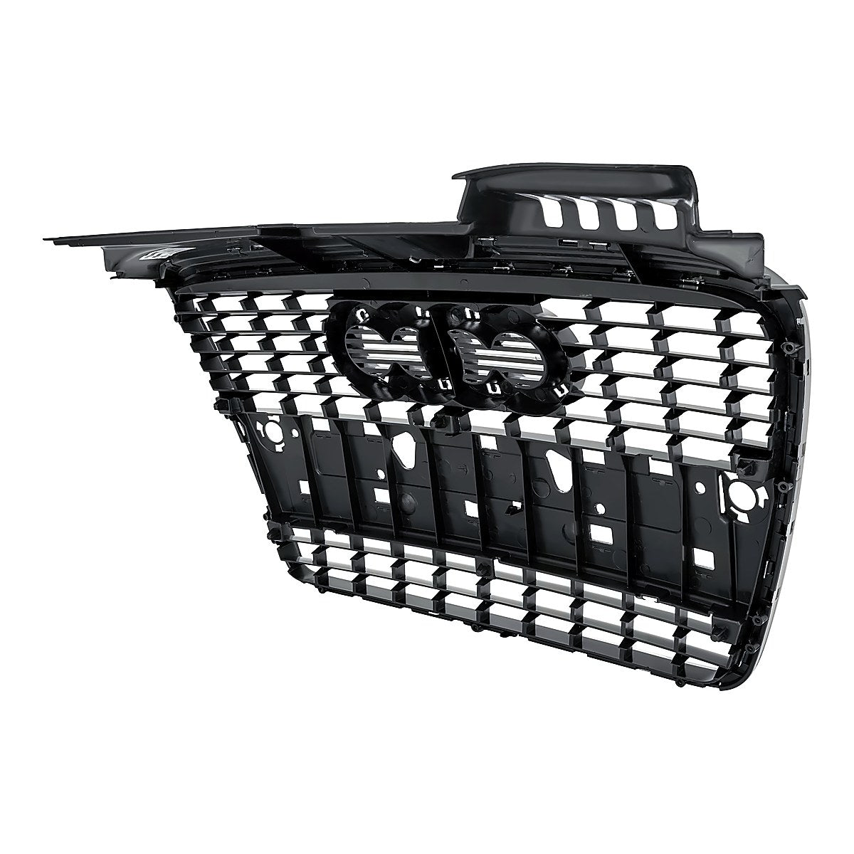 2007-2009 Audi A4_Cabrio Grille (Chrome/Primed-Black) Without S-Line Pkg – Back View (AU1200112)