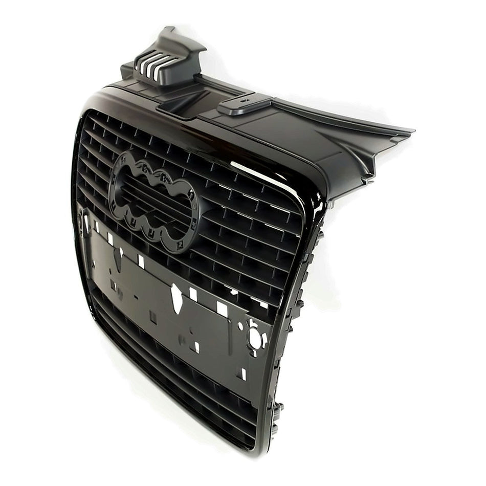 2006-2008 Audi A4 Grille (Ptd/Primed-Black) Without S-Line Pkg – Side View (AU1200113)
