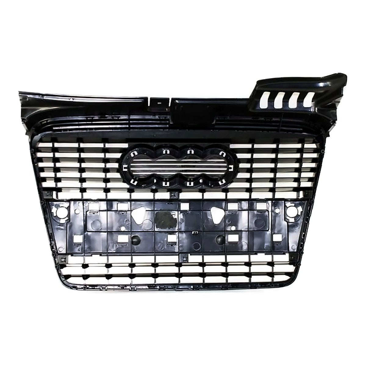 2006-2008 Audi A4 Grille (Ptd/Primed-Black) Without S-Line Pkg – Back View (AU1200113)