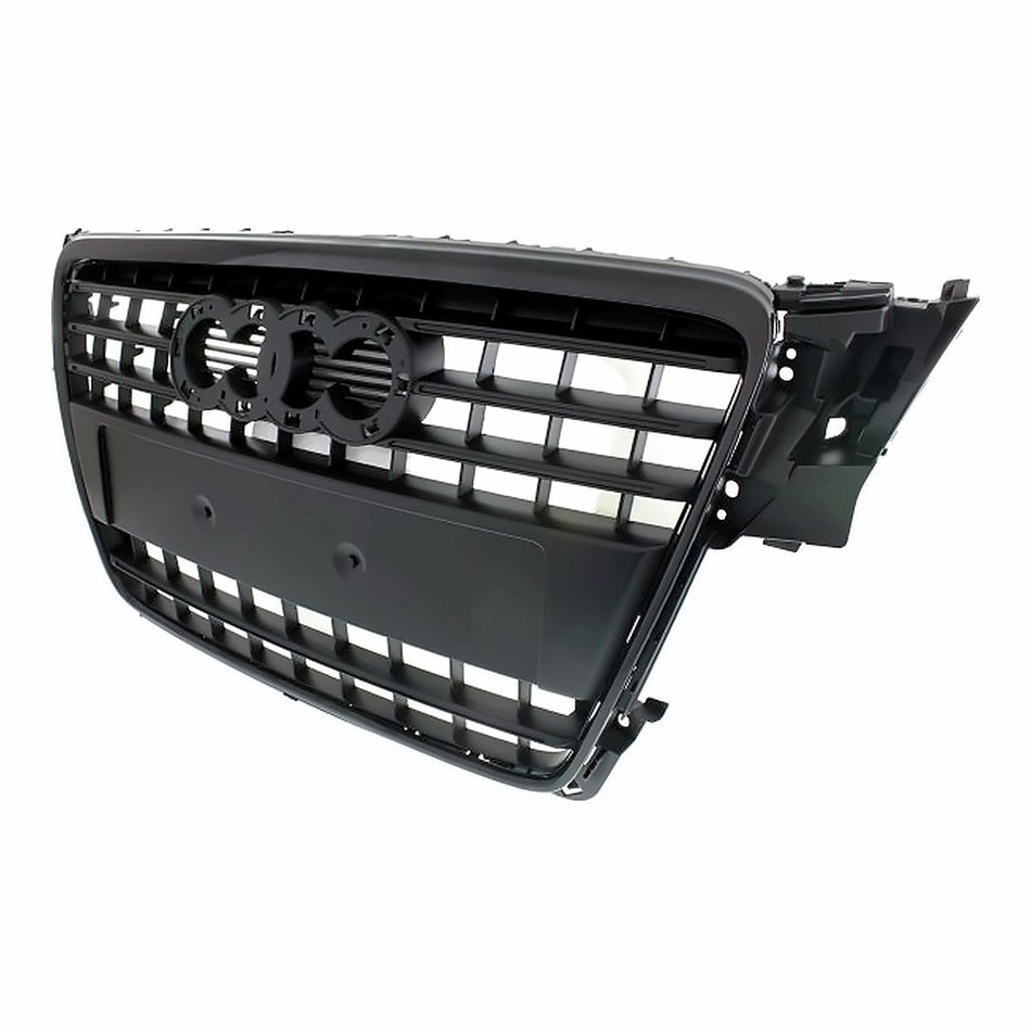 2009-2012 Audi A4 Grille Black With Black Frontame – Side View (AU1200117)