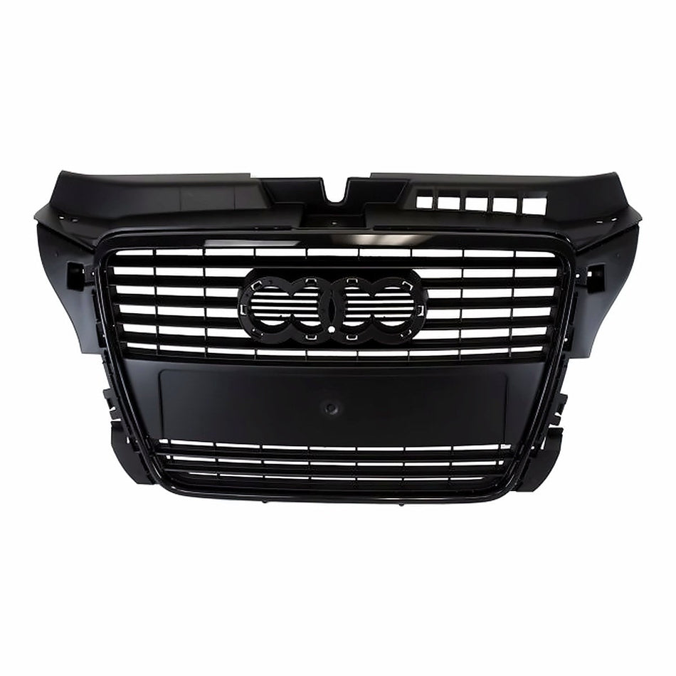 2009-2013 Audi A3 Grille Painted Black – Front View (AU1200119)