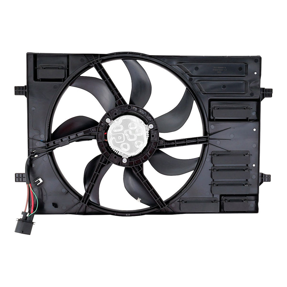 2015-2017 Volkswagen Golf Sportwagen Cooling Fan - side angle, Part AU3115116