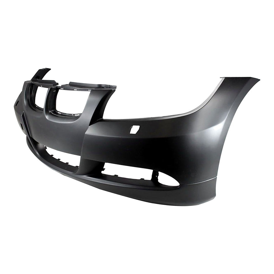 2006-2008 Bmw 3_Series_Sedan Bumper Front Without Sensor Hole With H/Lp Wash Hole Primed_BM1000179-2