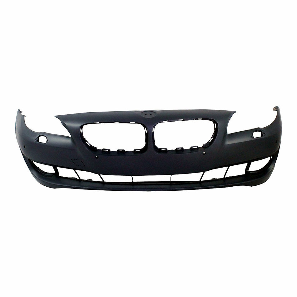 2011-2013 Bmw 5_Series Bumper Front With Sensor Hole Without Side Cam Hole Primed Sdn Without M Pkg_BM1000241