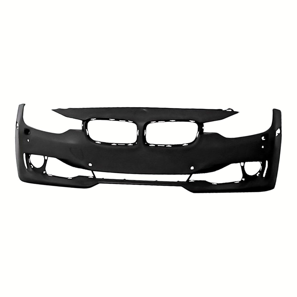 2012-2015 Bmw 3_Series_Sedan Bumper Front With Sensor/Wash/Cam/Park Distance Control With Moulding Hole Primed_BM1000267
