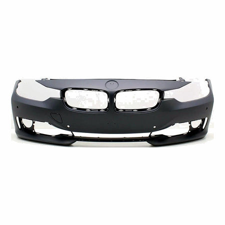 2012-2015 Bmw 3_Series_Sedan Bumper Front With Sensor/Cam/Park Distance Control Without Wash Hole With Moulding Hole Primed_BM1000272