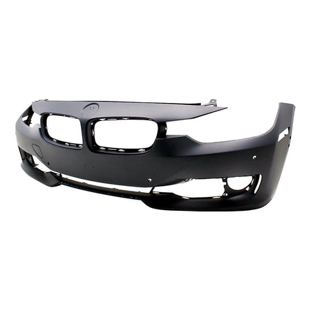 2012-2015 Bmw 3_Series_Sedan Bumper Front With Sensor/Cam/Park Distance Control Without Wash Hole With Moulding Hole Primed_BM1000272-2