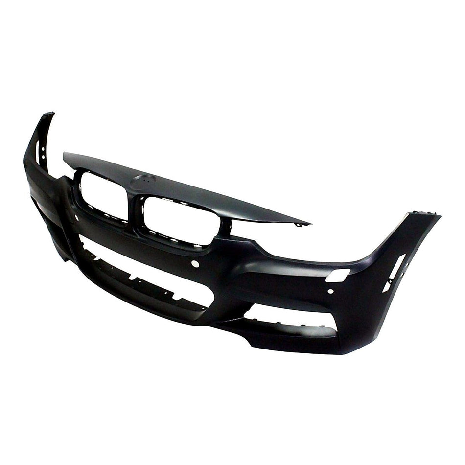 2013-2018 Bmw 3_Series_Sedan Bumper Front Primed With M-Pkg/Washer /Park Distance/Park Sensor /Camera_BM1000286-2
