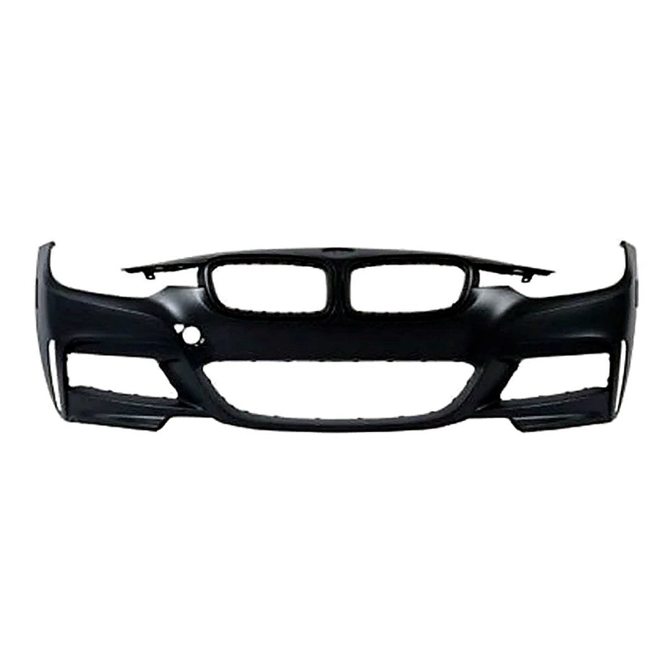 2013-2018 Bmw 3_Series_Sedan Bumper Front Primed With M-Pkg Without Washer Holes/Park Distance Control_BM1000295