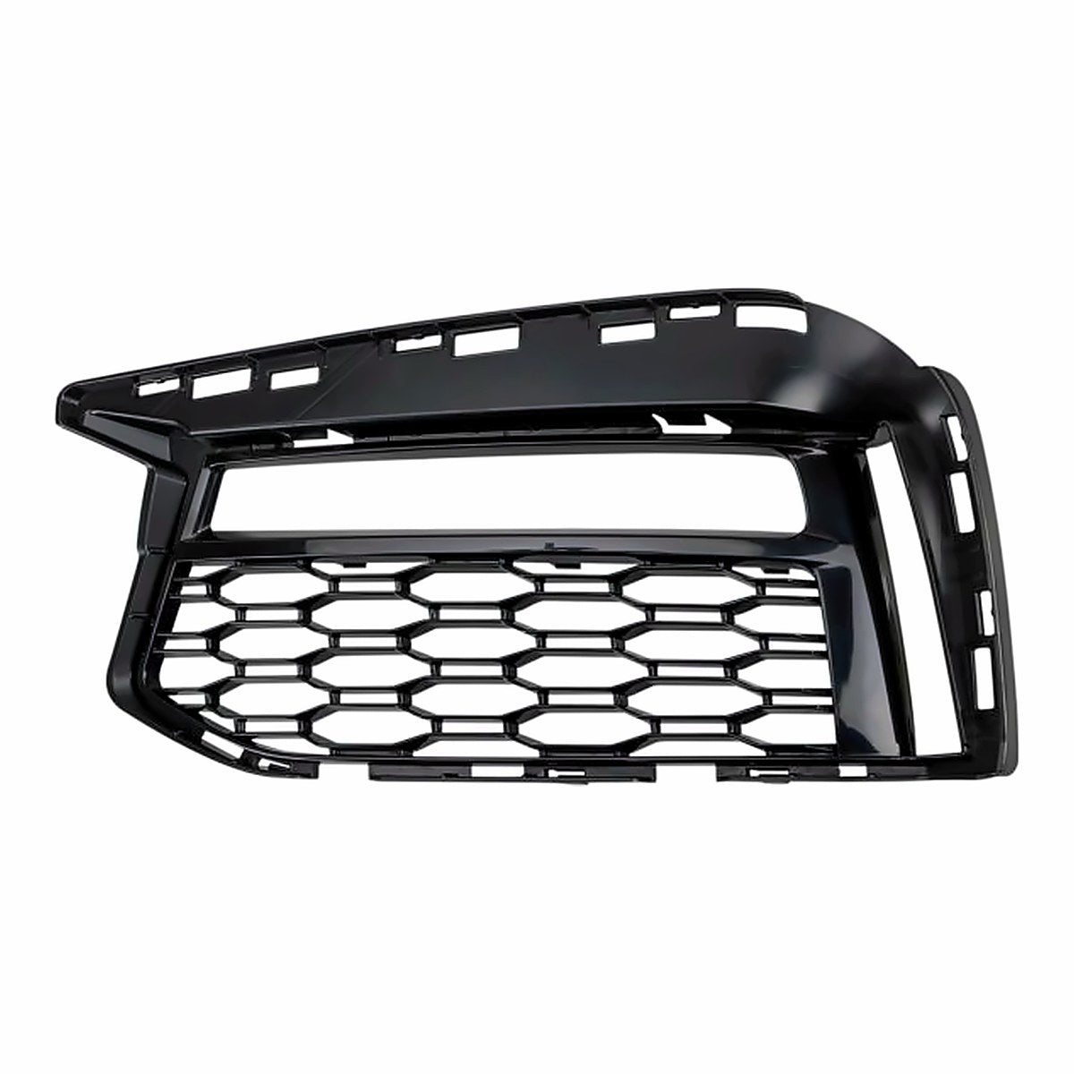 2017-2019 Bmw 5_Series Grille Lower Driver Side With Fog/M-Pkg Black Finish – Front View (BM1038190)
