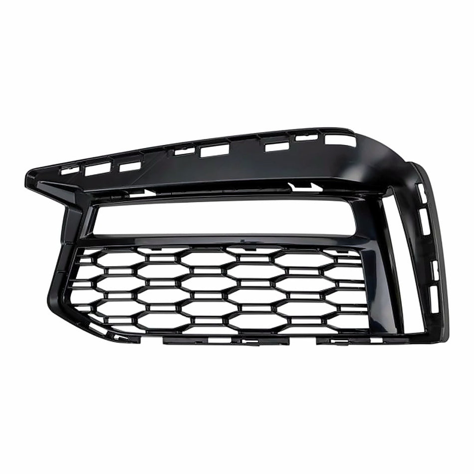 2017-2019 Bmw 5_Series Grille Lower Driver Side With Fog/M-Pkg Black Finish – Front View (BM1038190)