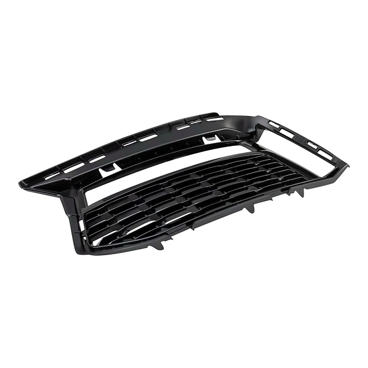 2017-2019 Bmw 5_Series Grille Lower Driver Side With Fog/M-Pkg Black Finish – Side View (BM1038190)