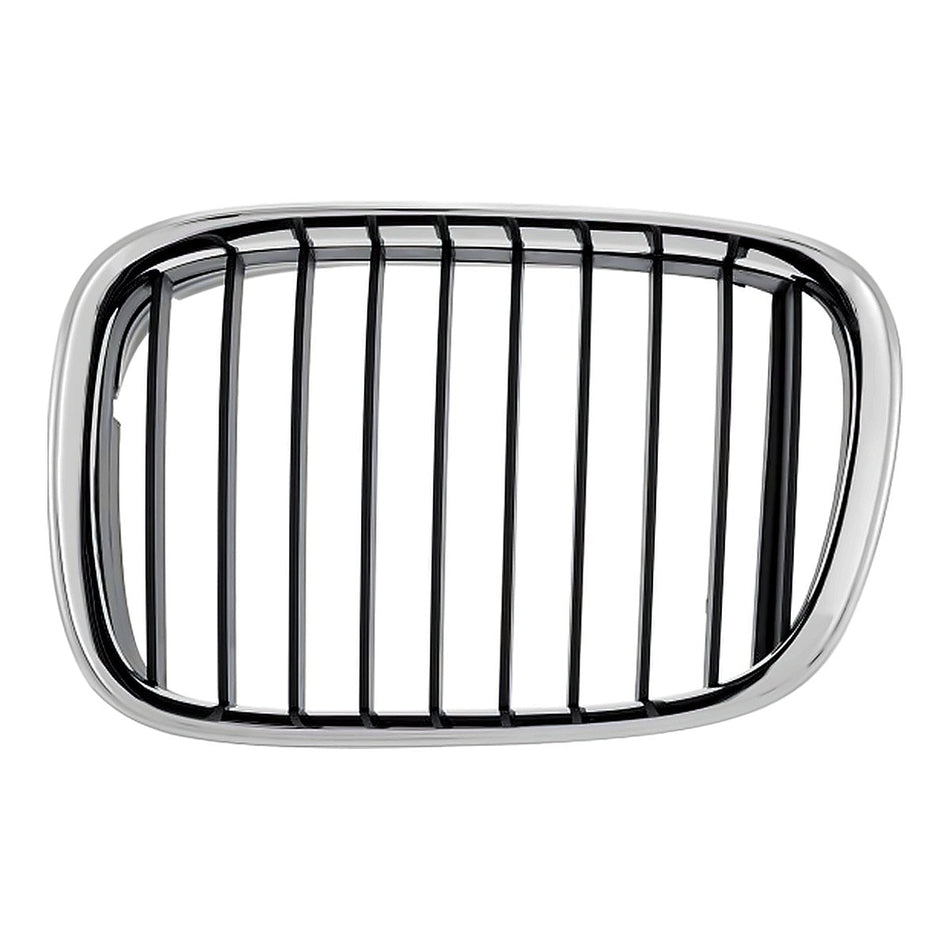 1997-2003 Bmw 5_Series Grille Driver Side Chrome/Black – Front View (BM1200117)