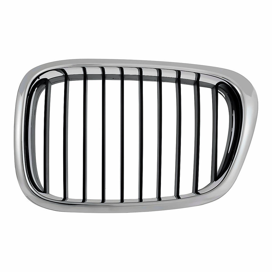 2001-2003 Bmw 5_Series Grille Driver Side Chrome/Black 525I/530I – Front View (BM1200138)