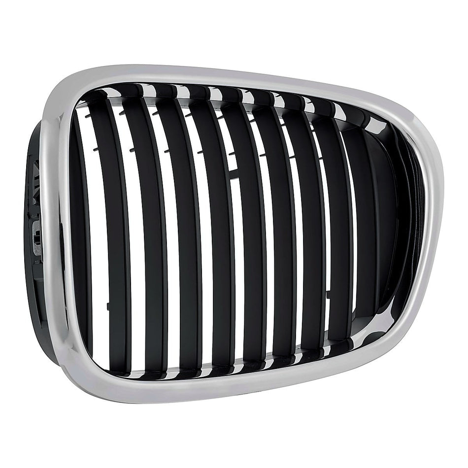 2001-2003 Bmw 5_Series Grille Driver Side Chrome/Black 525I/530I – Side View (BM1200138)