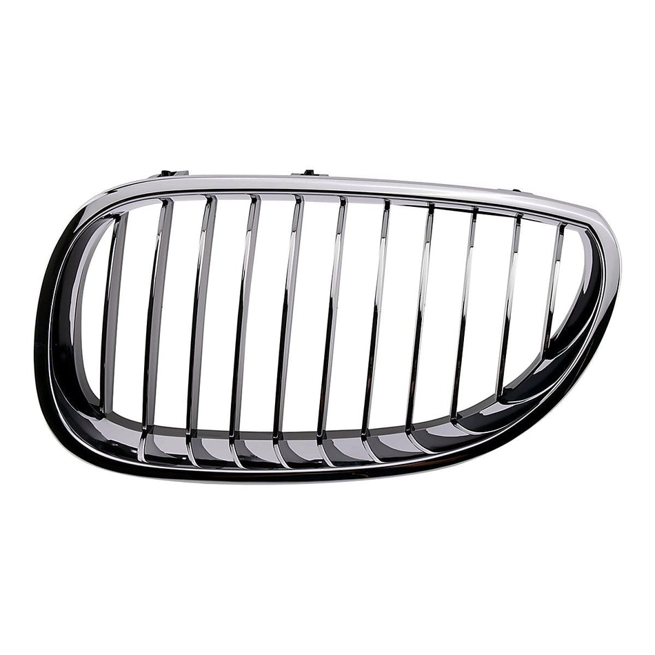 2004-2010 Bmw 5_Series Grille Driver Side Chrome.Black – Front View (BM1200140)