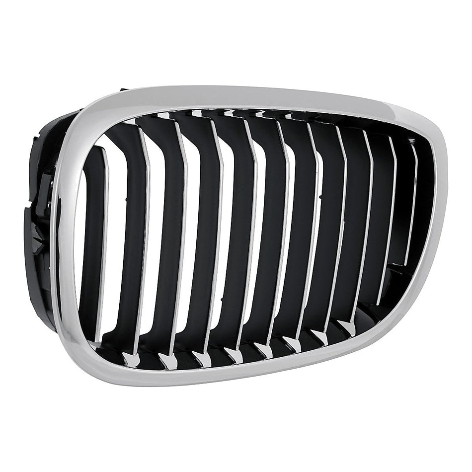 2003-2006 Bmw 3_Series_Coupe Grille Driver Side Chrome/Black [11 Black Vertical Bars With Chrome Face Surearounded By Chrome Frontame] – BM1200156-2