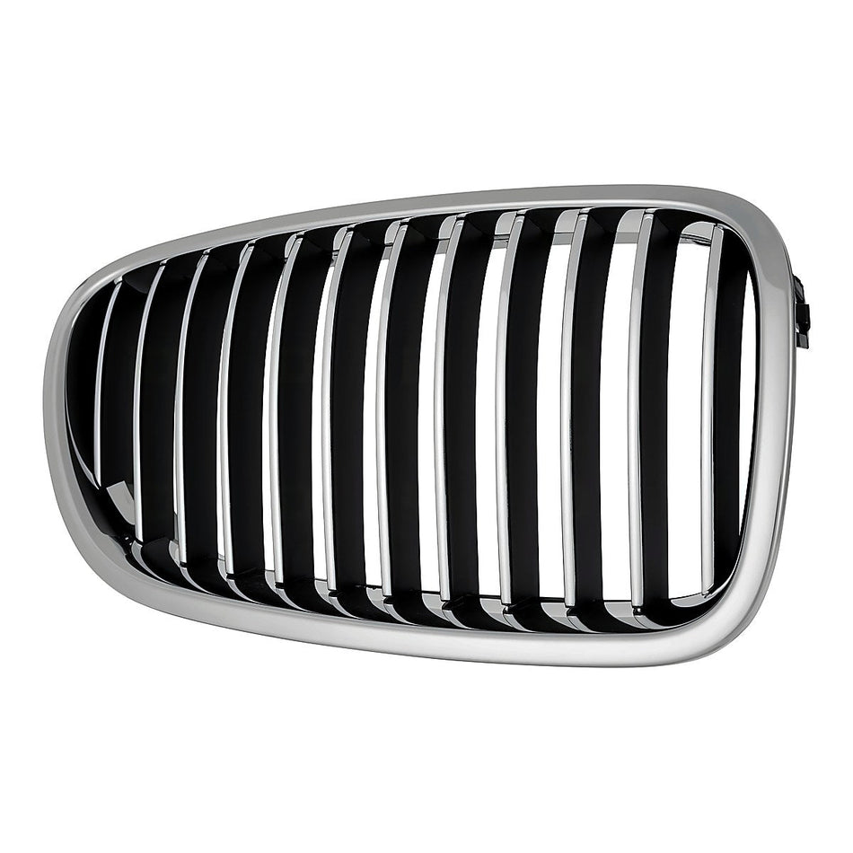 2011-2013 Bmw 5_Series Grille Passenger Side Chrome/Black Sdn Without Night Vision – Side View (BM1200195)