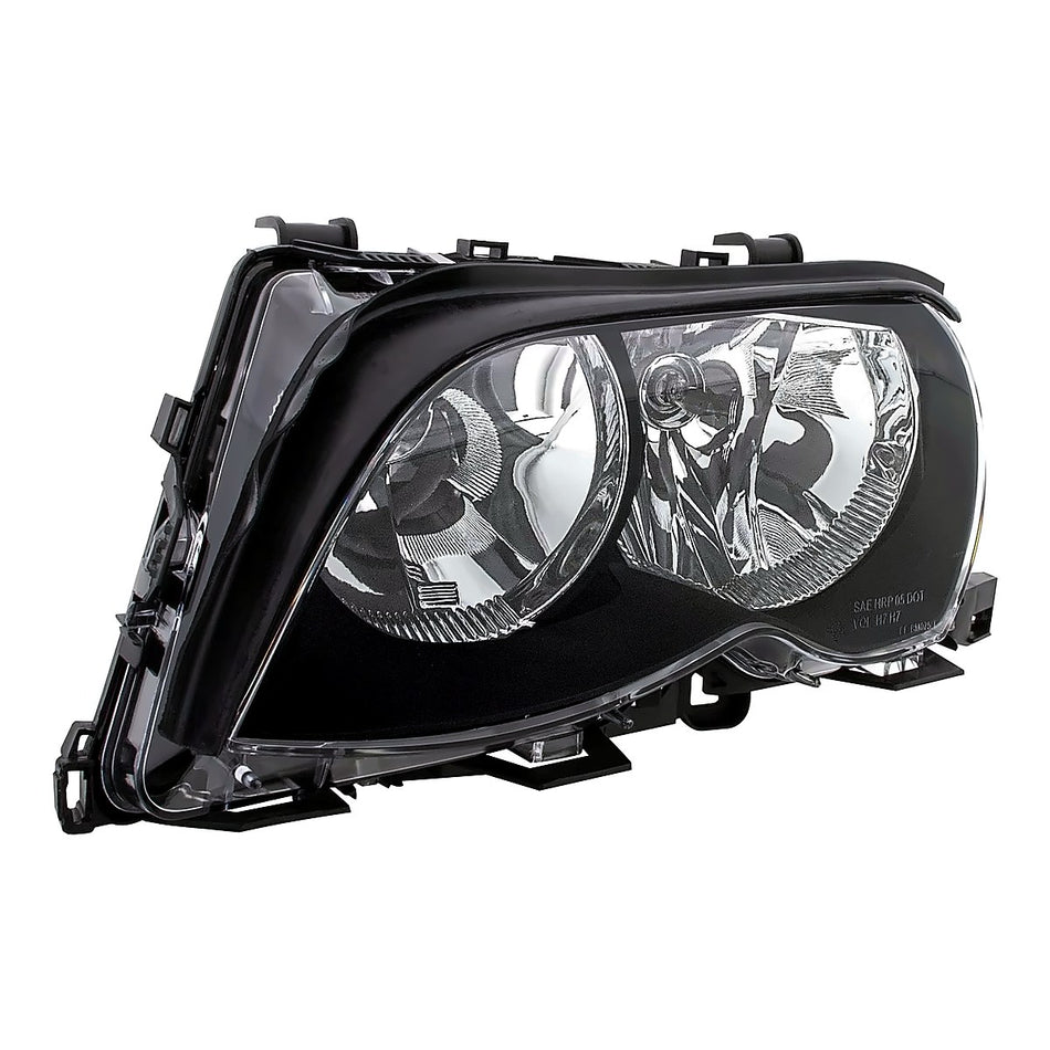 2002-2005 Bmw 3_Series_Sedan Headlight Driver Side Halogen Black – Side View (BM2502122)