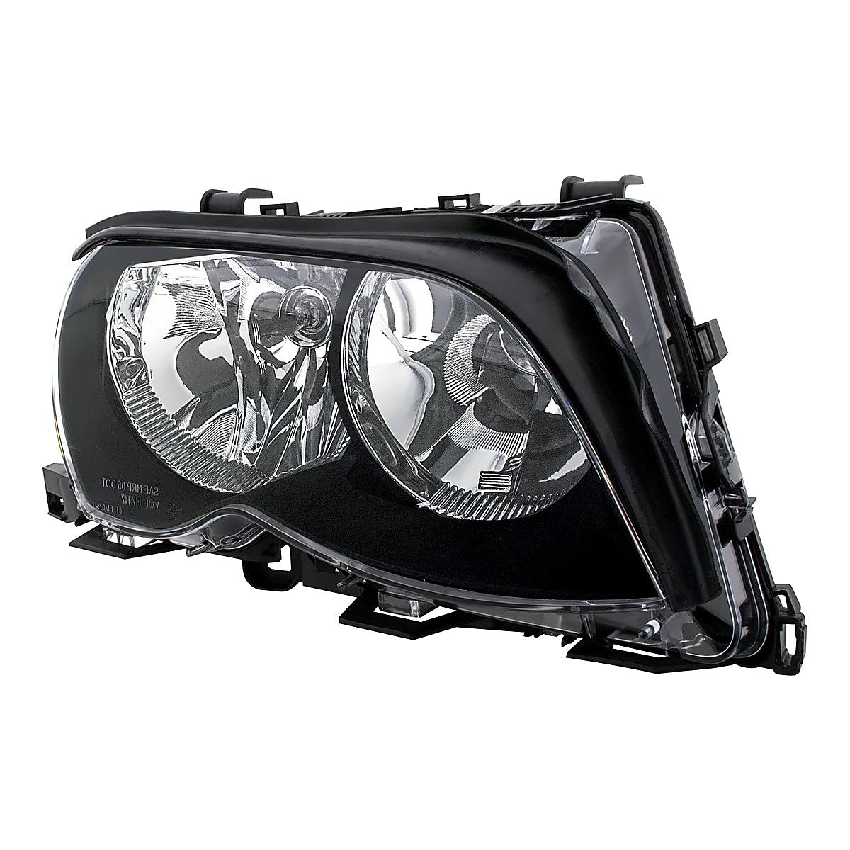 2002-2005 Bmw 3_Series_Sedan Headlight Passenger Side Halogen Black – Side View (BM2503122)