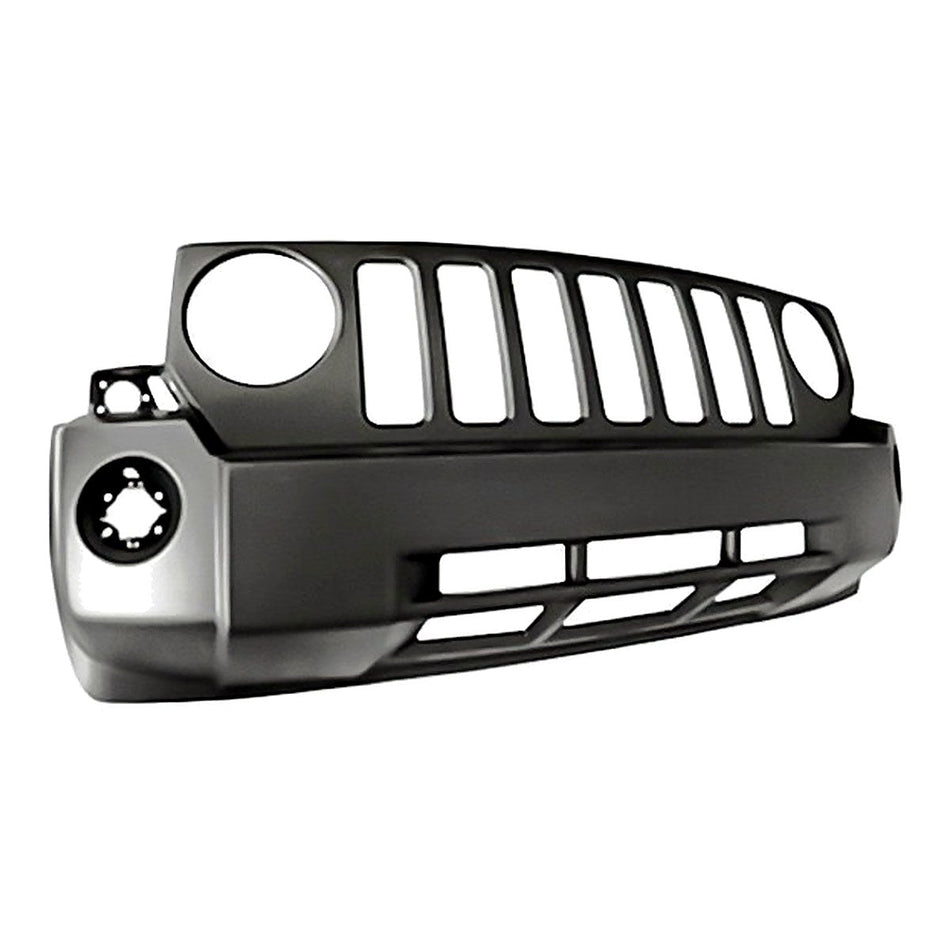 2007-2010 Jeep Patriot Bumper Front Primed Without Chrome Without Tow With Fog Light Hole – CH1000893