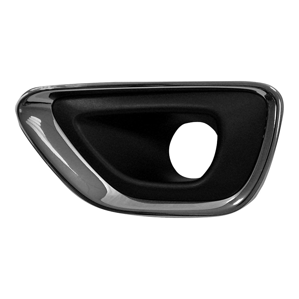 2014-2016 Jeep Grand_Cherokee Fog Light Bezel Front Driver Side Black With Chrome Moulding Ltd/Laredo/Overland – Front View (CH1038147)