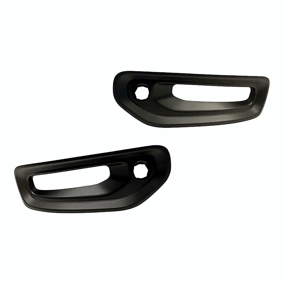 2019-2024 Ram 1500 Fog Light Bezel Set Front Driver Side/Passenger Side Textured Black With Sensor Rebel/ Trx – Front View (CH1038229)
