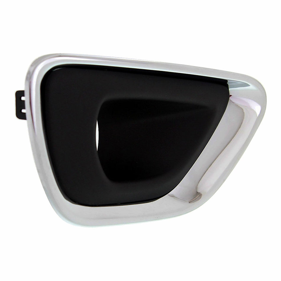 2014-2016 Jeep Grand_Cherokee Fog Light Bezel Front Passenger Side Black With Chrome Moulding Ltd/Laredo/Overland – Side View (CH1039147)