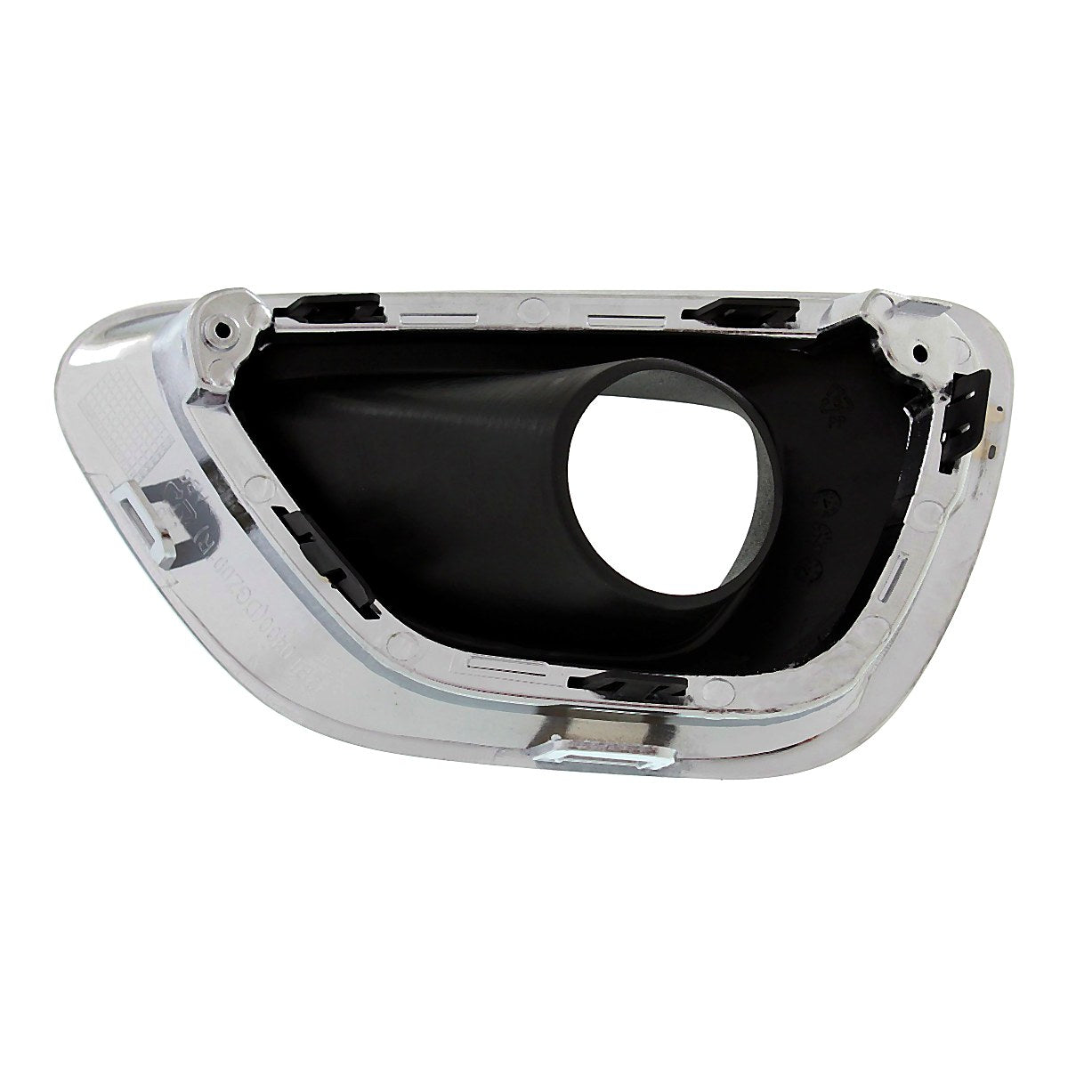 2014-2016 Jeep Grand_Cherokee Fog Light Bezel Front Passenger Side Black With Chrome Moulding Ltd/Laredo/Overland – Back View (CH1039147)