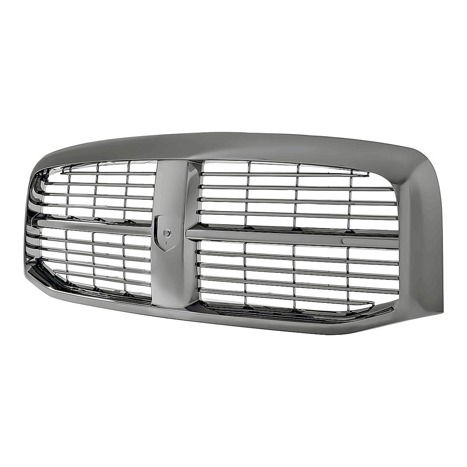 2006-2009 Dodge RAM 3500 Grille Chrome - side angle, Part CH1200281