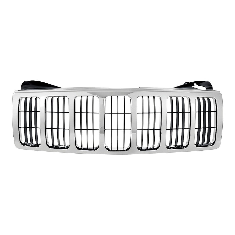 2005-2007 Jeep Grand_Cherokee Grille Chrome – Front View (CH1200284)