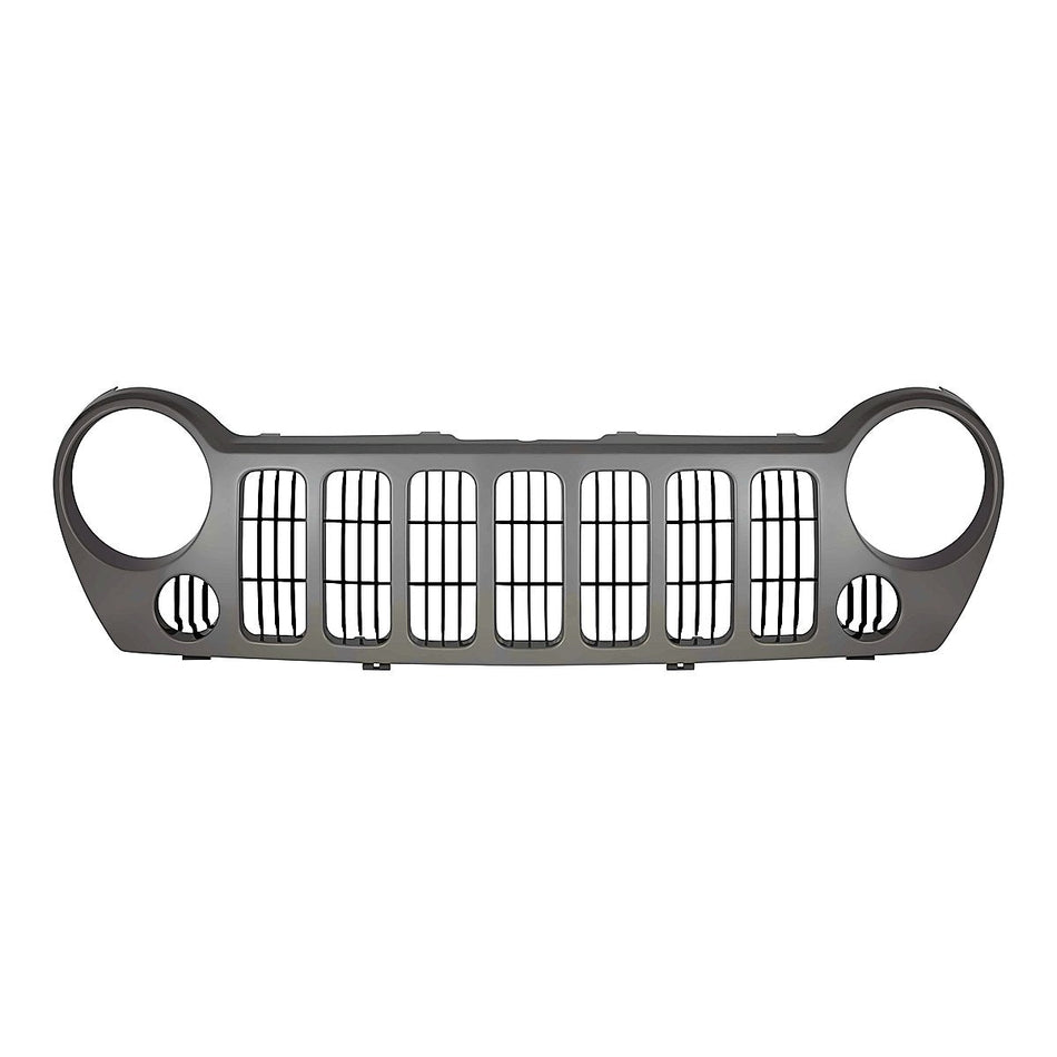 2005-2007 Jeep Liberty Grille Black Sport Without Fog – Front View (CH1200290)