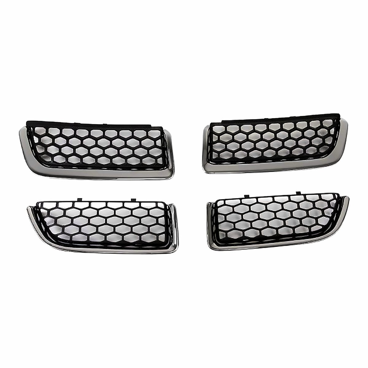 2004-2006 Dodge Stratus_Sedan Grille Matte-Black With Chrome Mldg 4 Pcs Design – Front View (CH1200297)