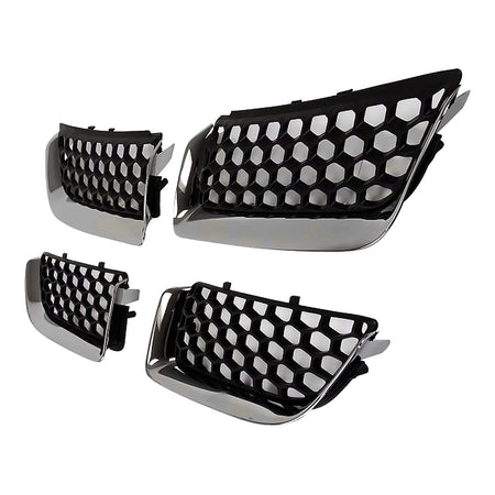 2004-2006 Dodge Stratus_Sedan Grille Matte-Black With Chrome Mldg 4 Pcs Design – Side View (CH1200297)